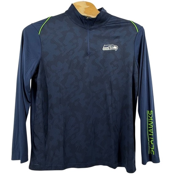 Seattle Seahawks NFL Men's XL 1/4 Zip Pullover Athletic Shirt Performance - Picture 2 of 6